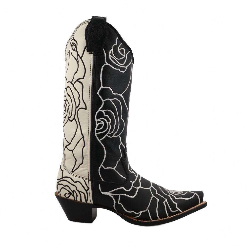 NEW TWISTED X women's western cowboy boots in black/white